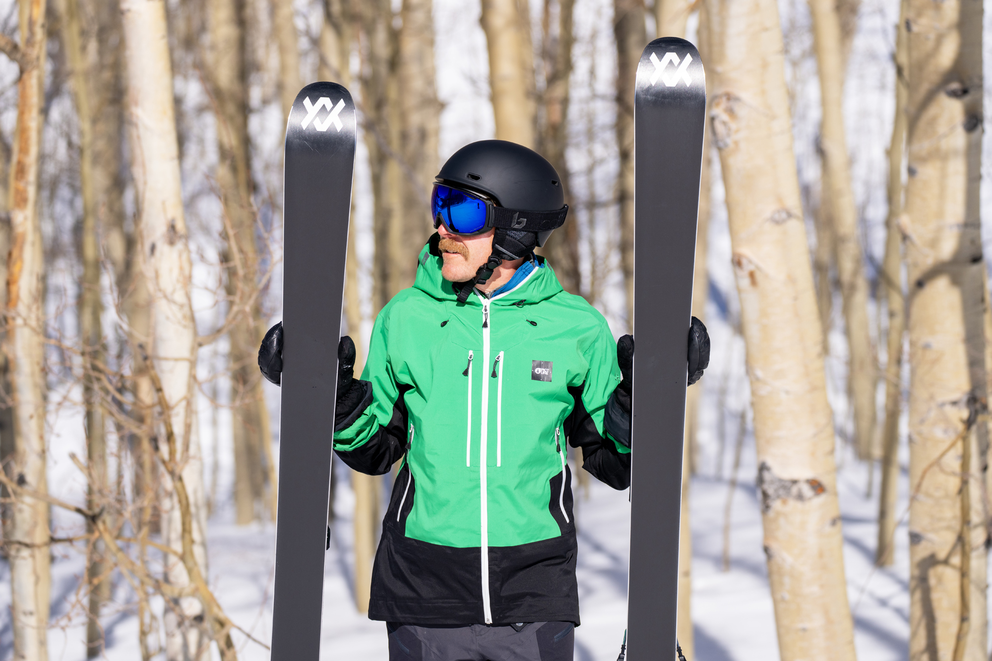 testing all-mountain skis 