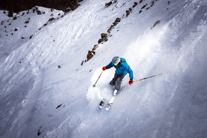 testing all-mountain skis 