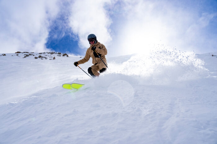 testing all-mountain skis 