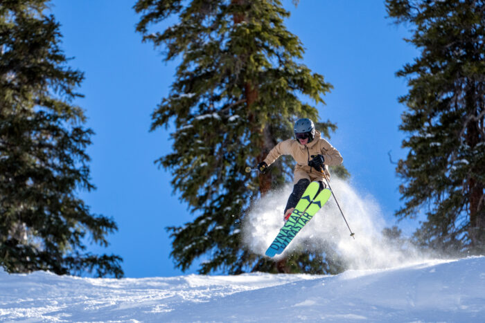 testing all-mountain skis 