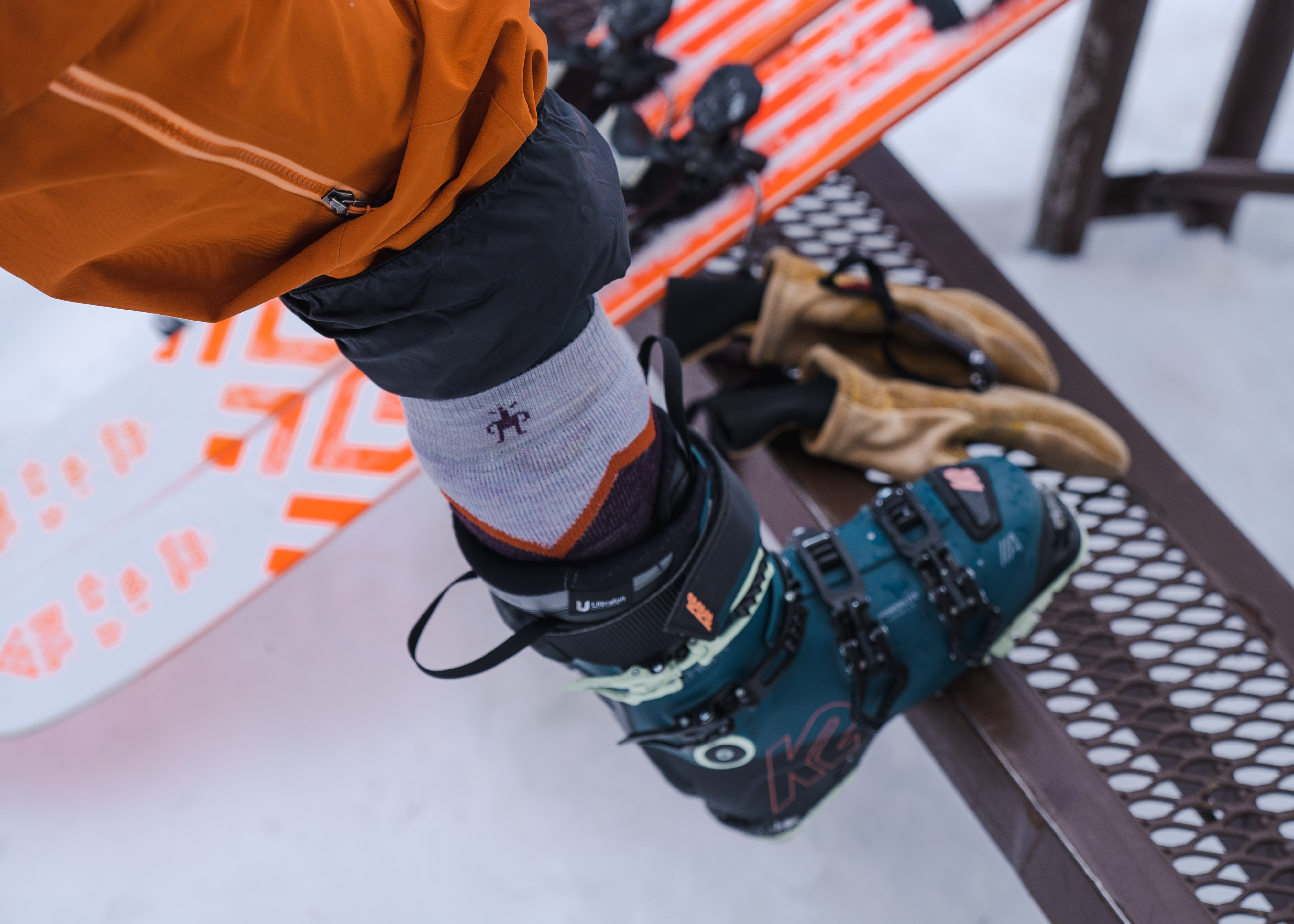 Some ski socks are treated for odor resistance; (photo/Eligh Purvis)