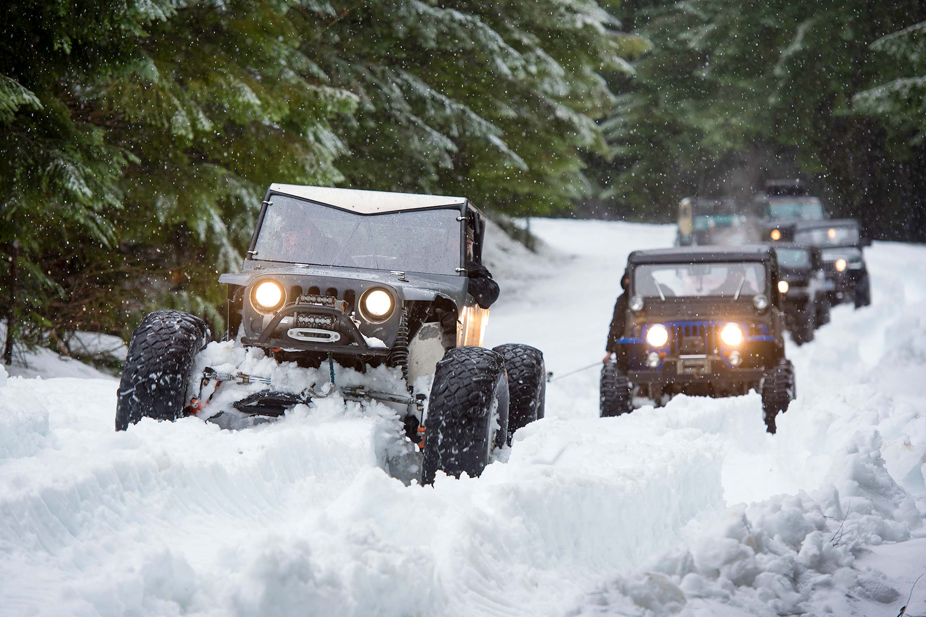snow wheeling