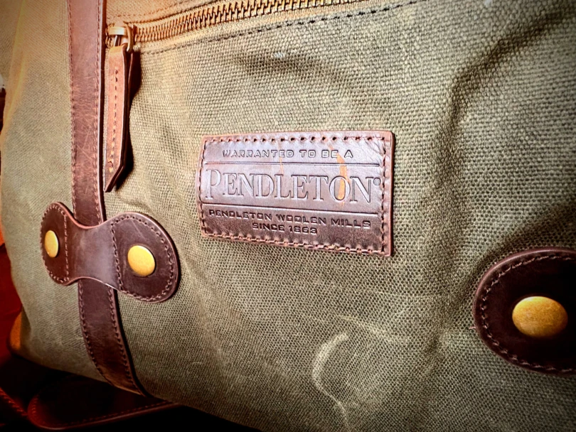 Pendleton Odyssey Waxed Canvas logo detail