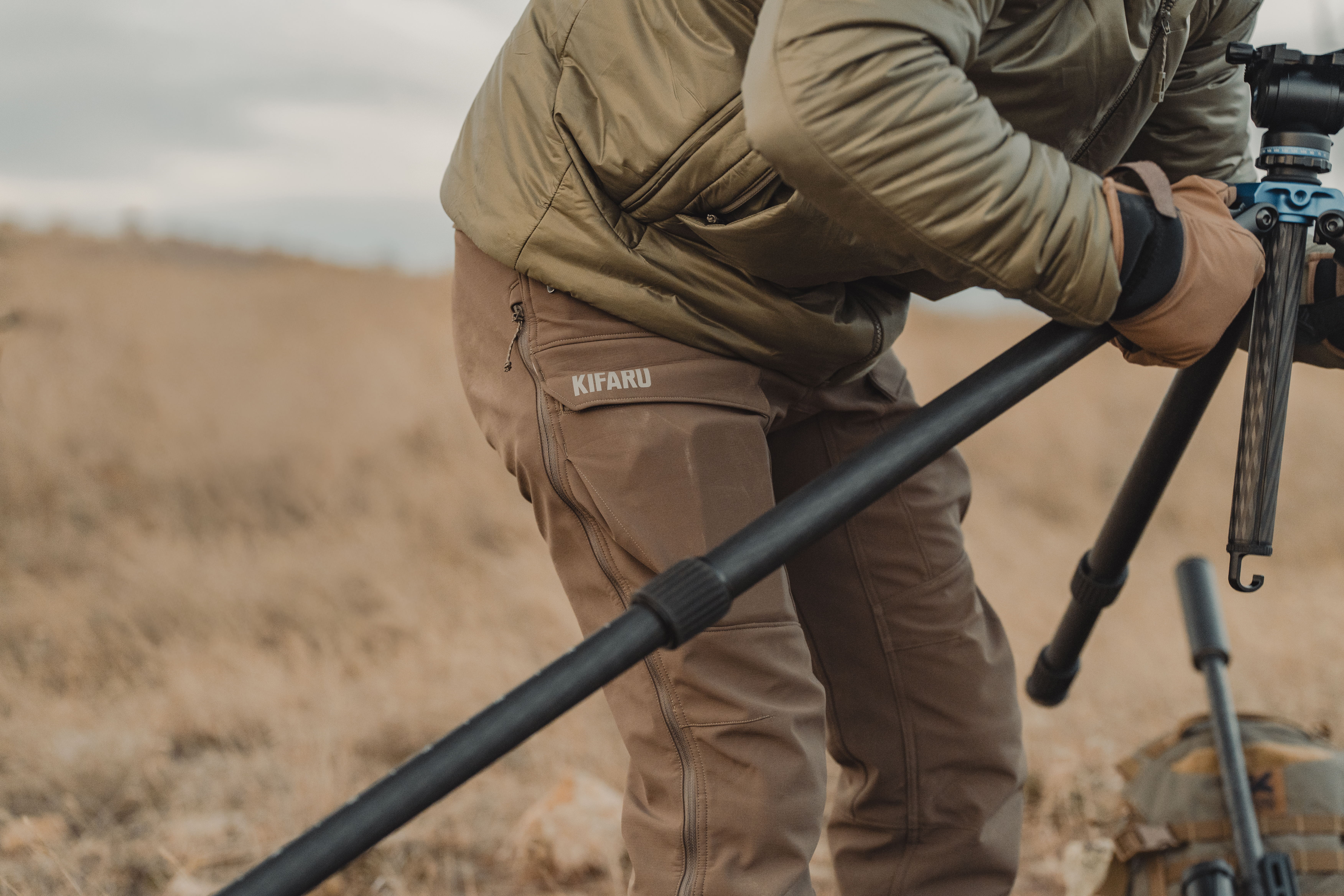 The Torlander pants on a hunter as he takes down a tripod.