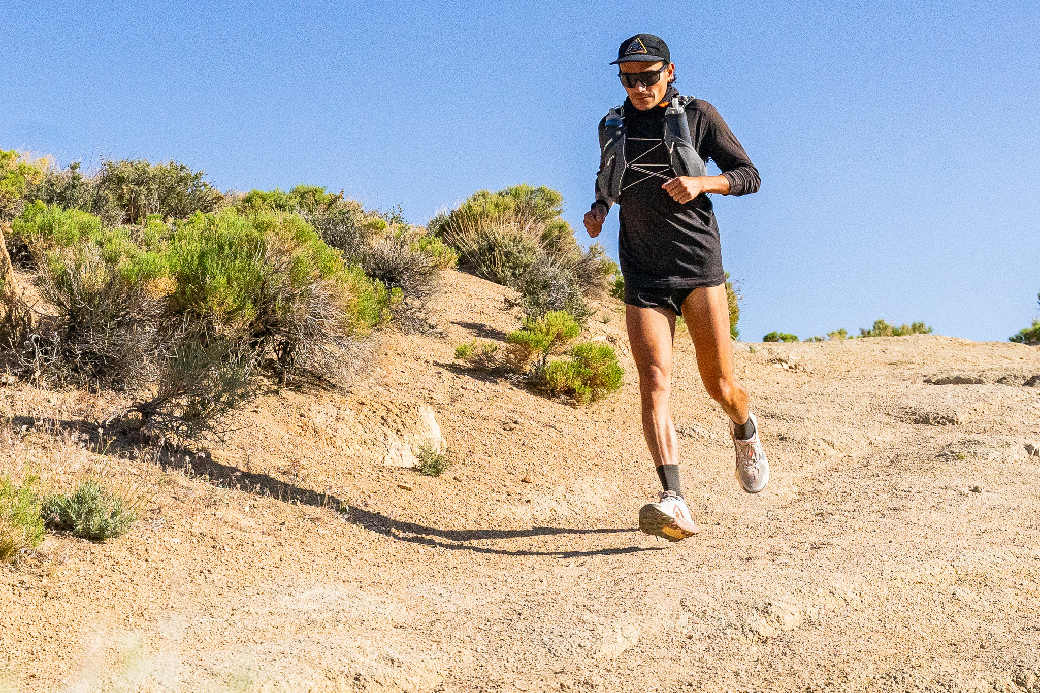 Runner on trail wearing nike shoes
