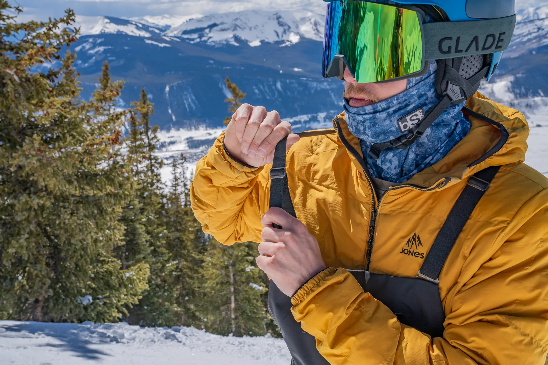 The Arc’teryx Sabre Men's Bib Pant are PFAS-free (including the fabric, membrane, and backer) and bluesign-approved; (photo/Morgan Tilton)