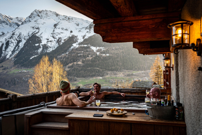 Chalet Hibou sits perched above the Tarentaise valley, standing guard over the Alps: (photo/ Josh Laskin)