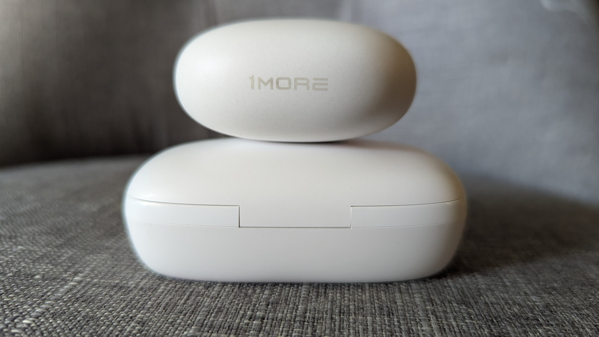 Gear Junkie - Best Wireless Earbuds - Comparing the case sizes of Tribit’s FlyBuds 3 vs. 1More’s Sleeping Earbuds Z30