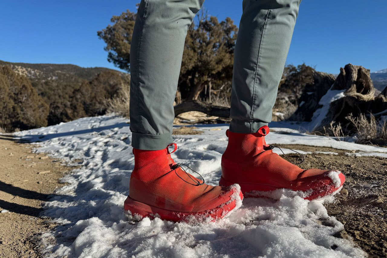 Norvan Nivalis GTX shoes worn on snow