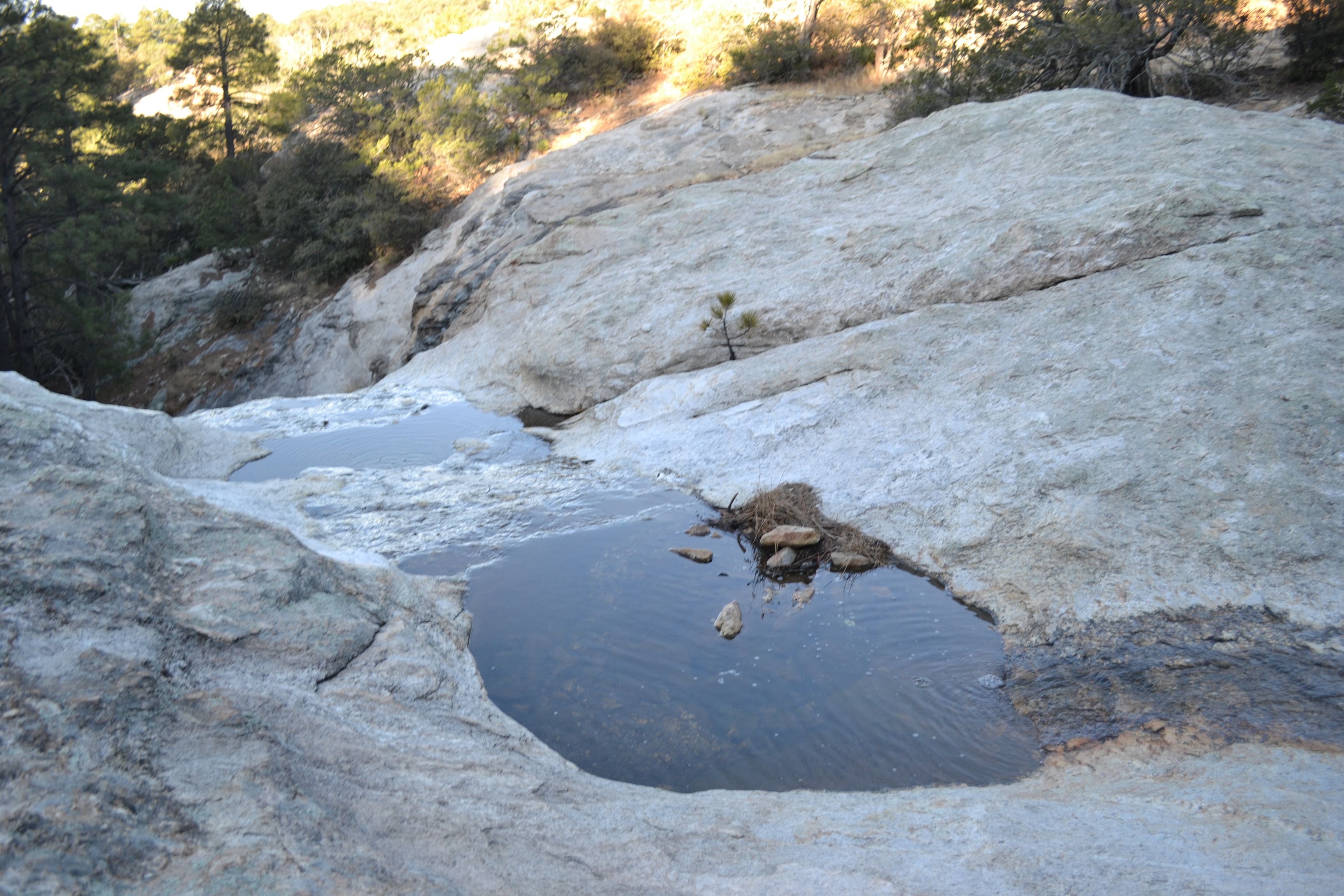 rocky outcrop with water