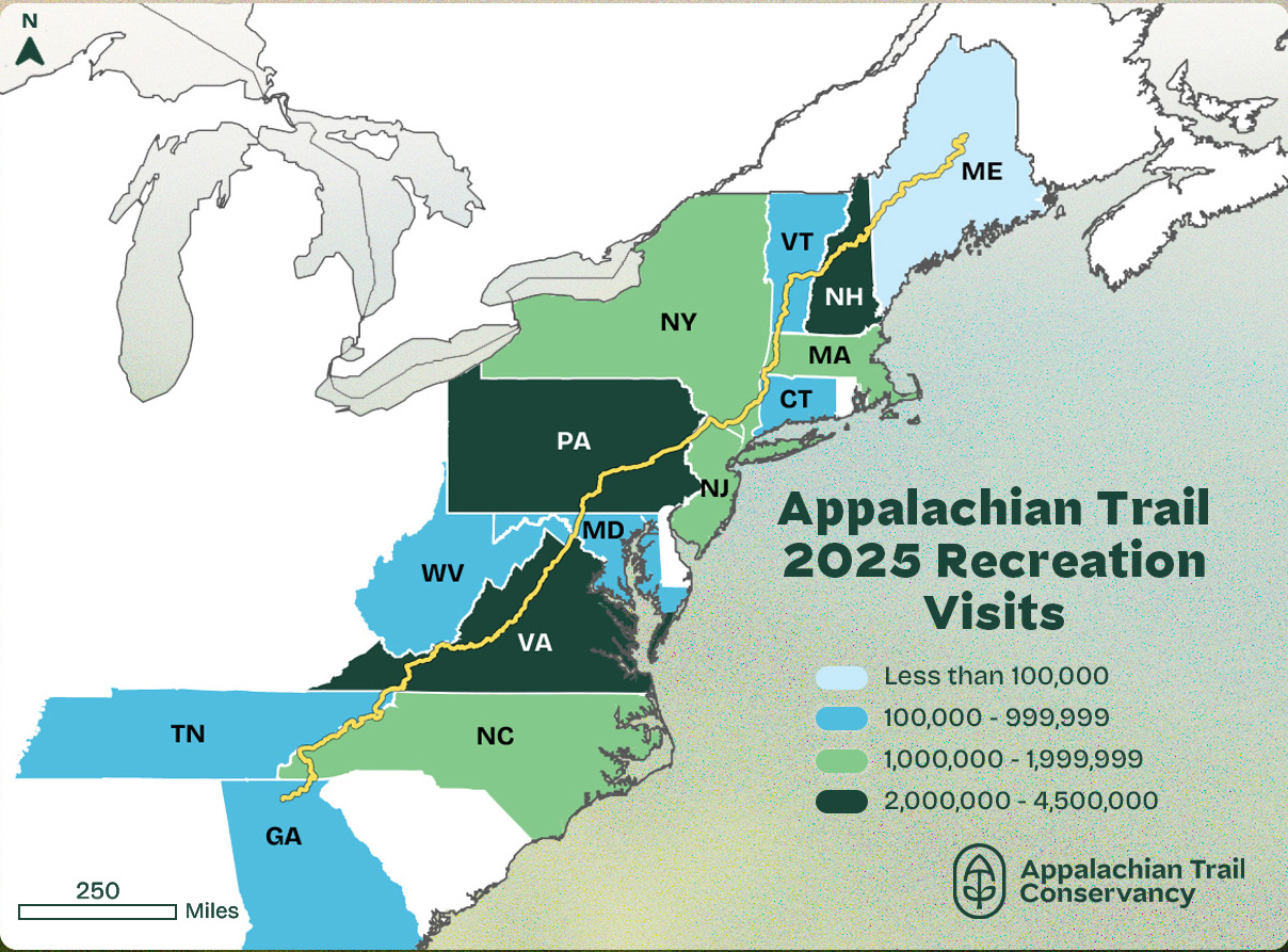 Appalachain Trail_2025 Visitation Map