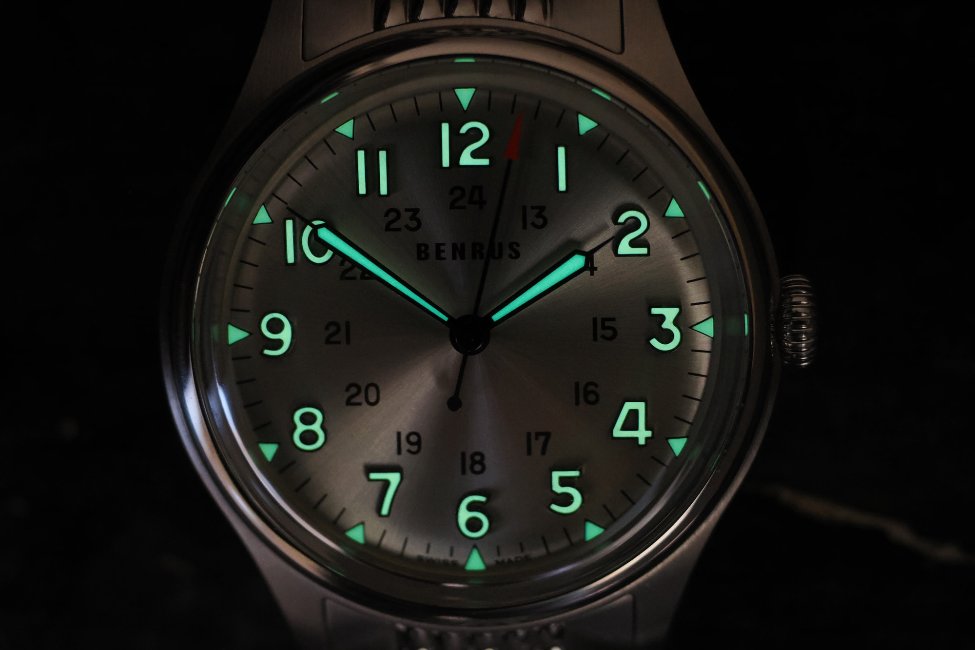 Benrus #3061 BOR watch lume