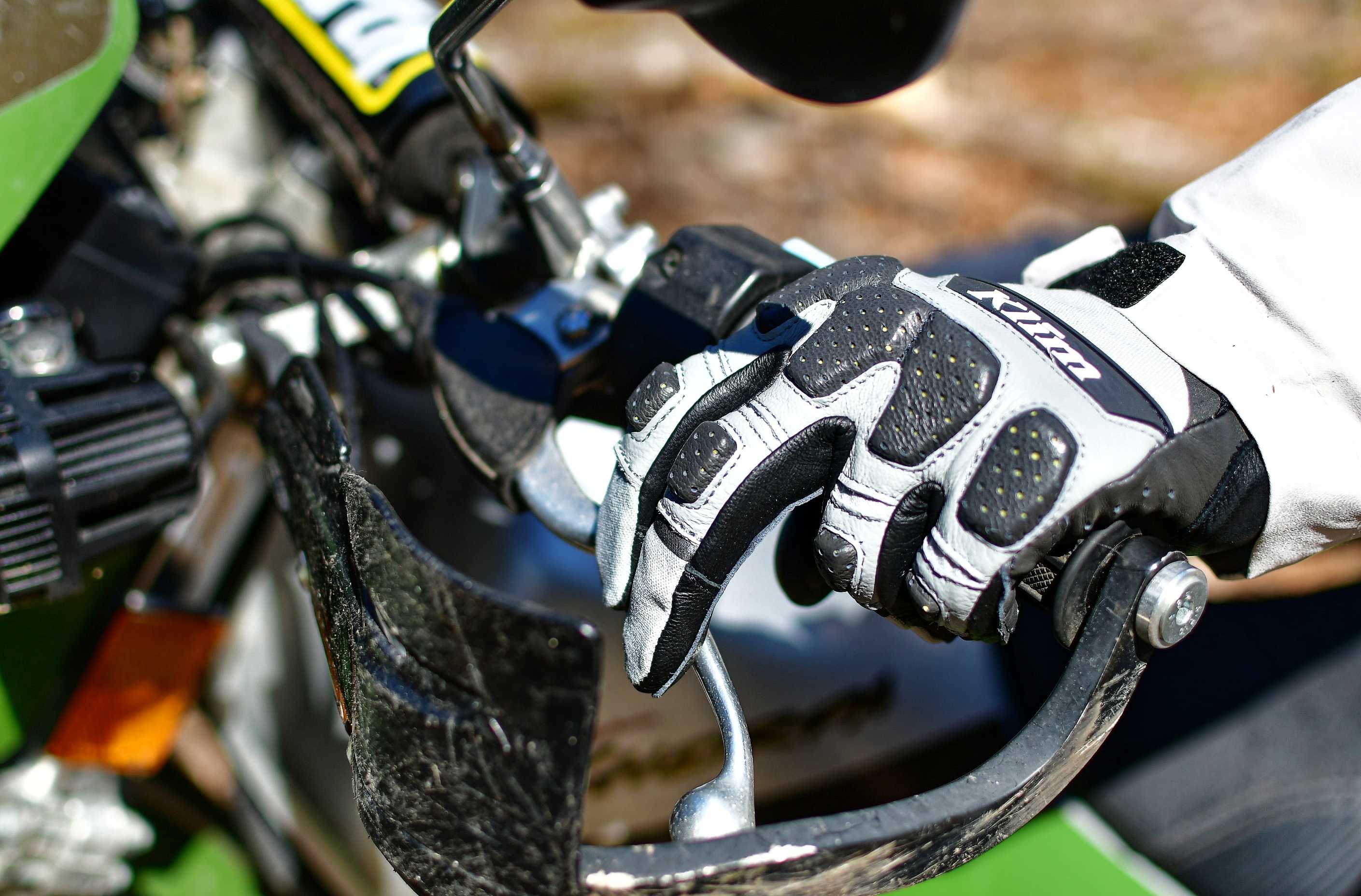 motorcyclist hand on throttle