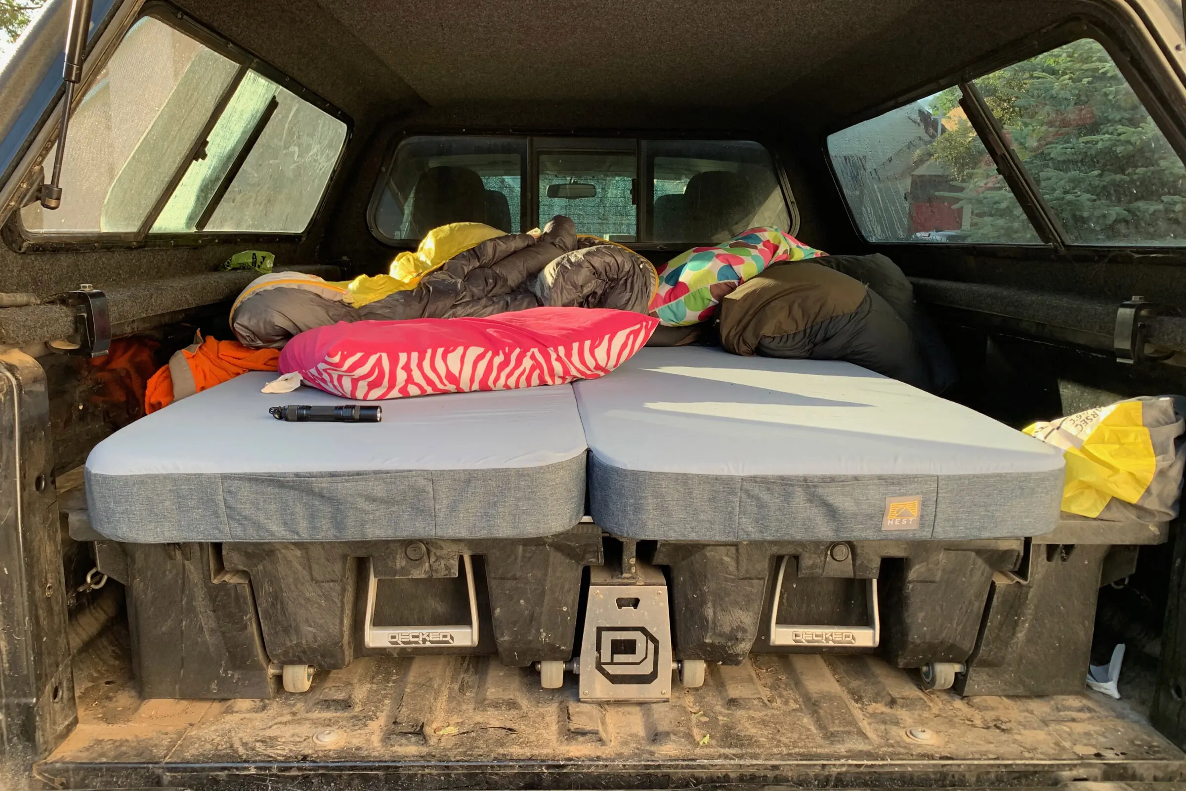Hest Dually mattress in truck bed