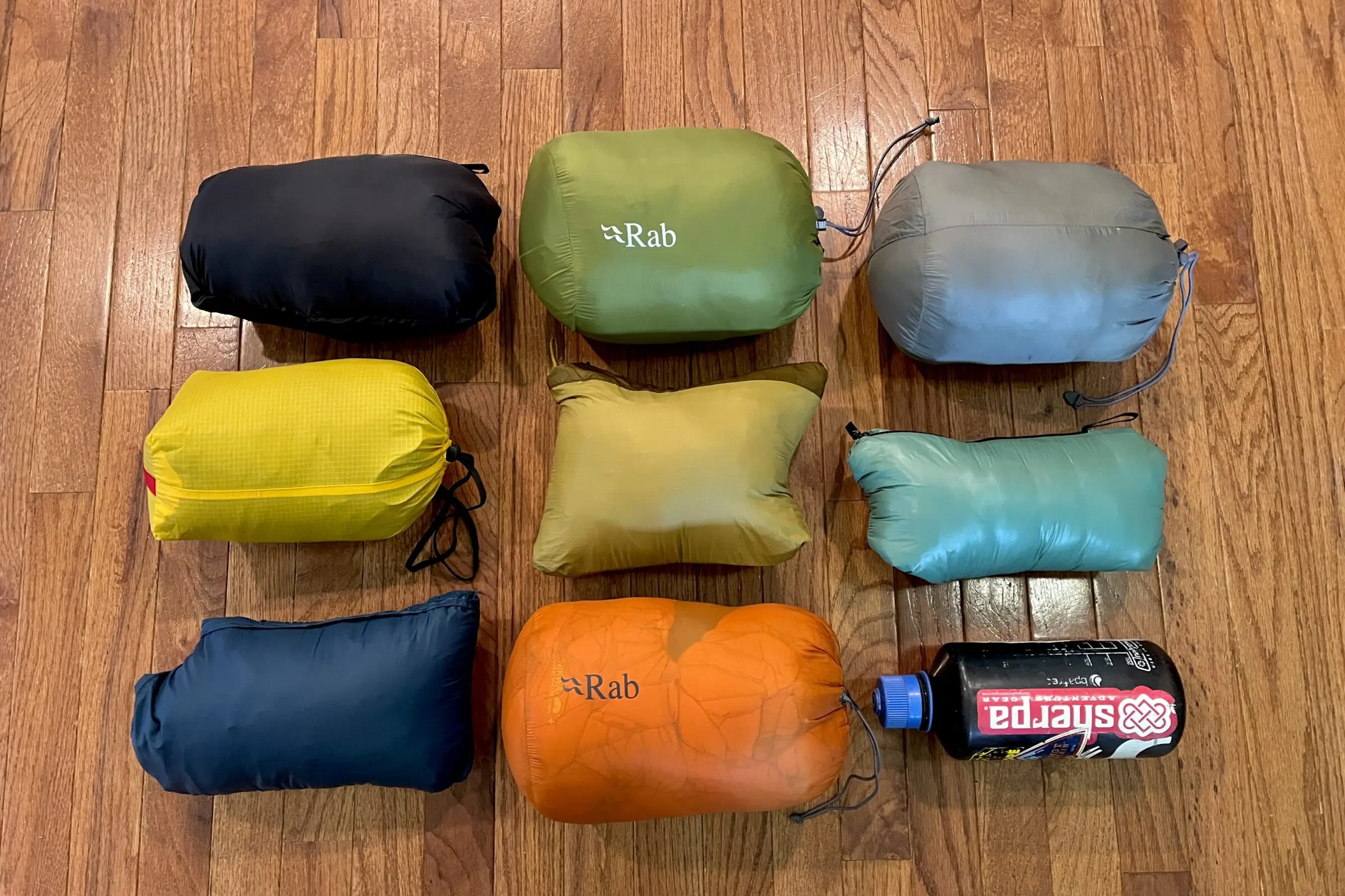 A comparison of the stuff sizes of some of our favorite down jackets