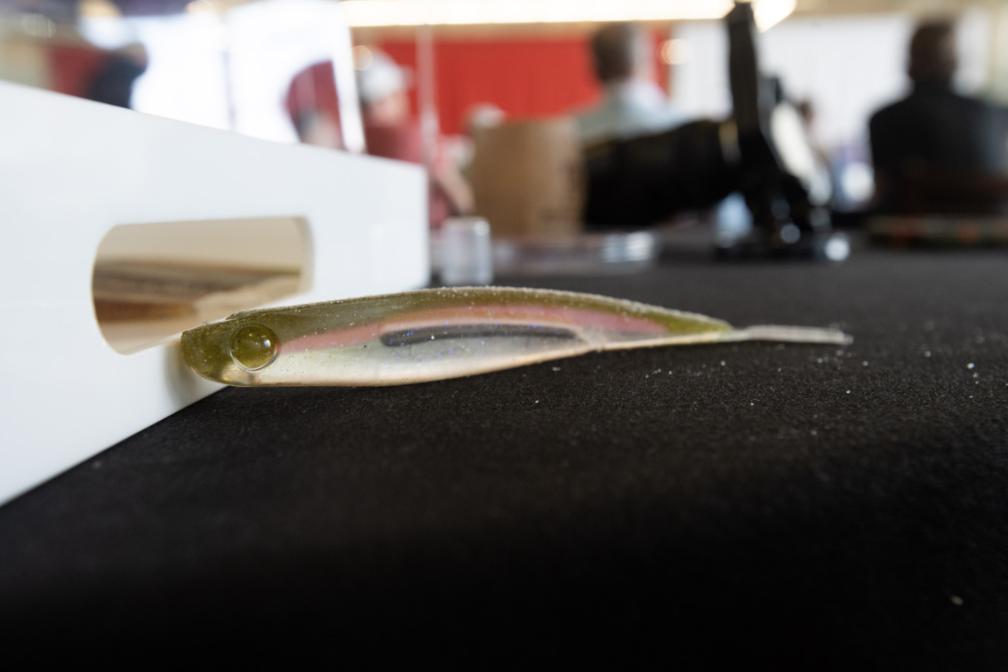 The Berkley Lab Series minnow on a table.