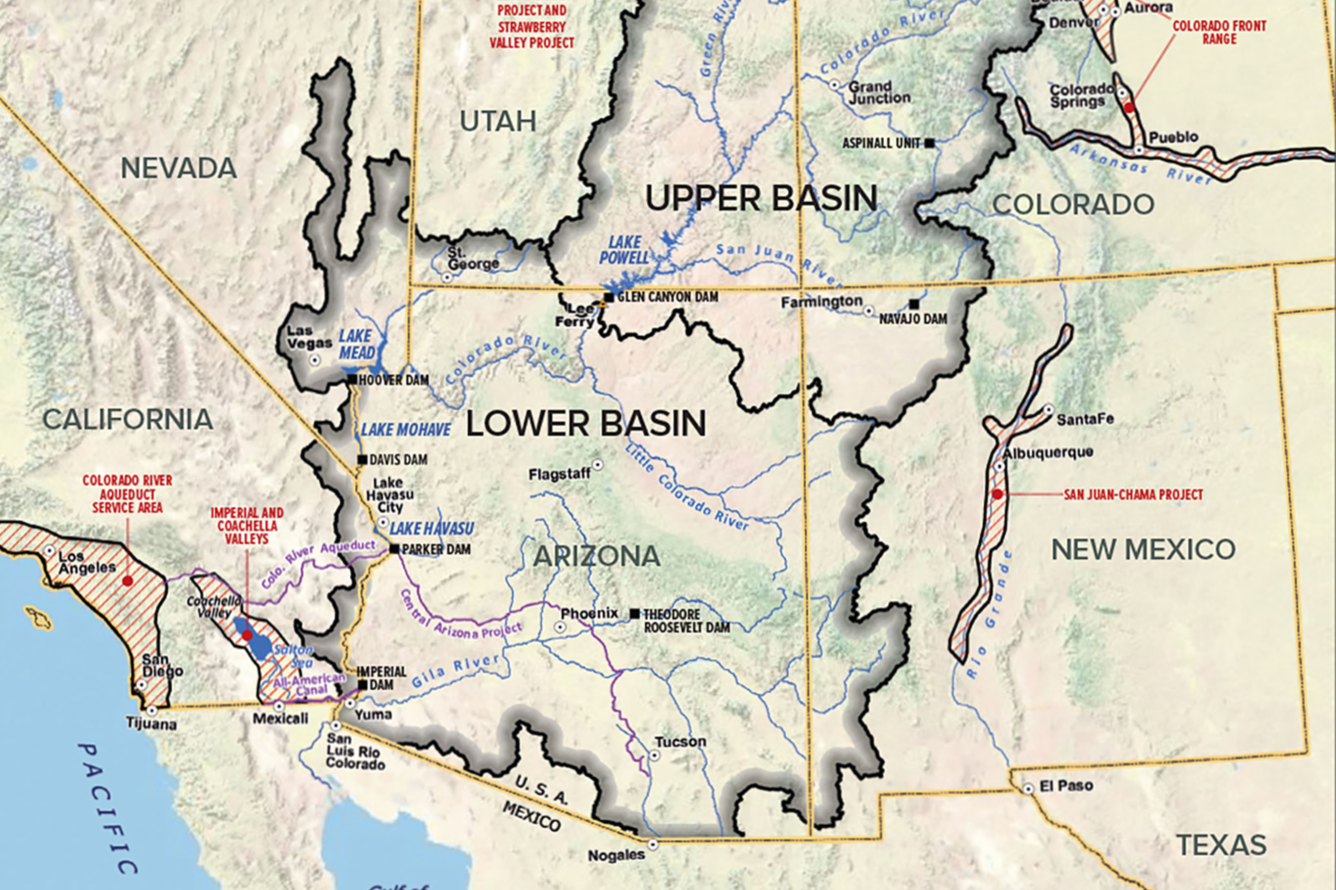 map of basin states