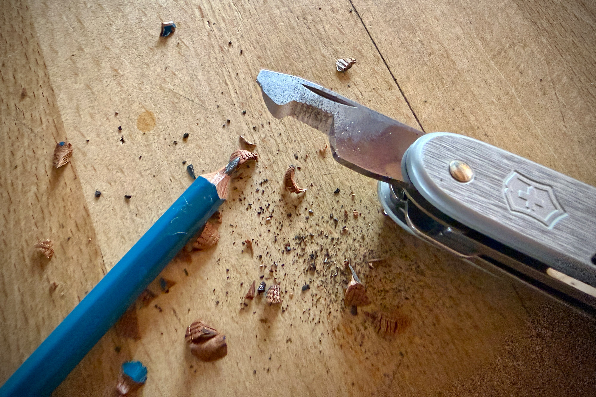 Victorinox Synergy X Alox tool used to sharpen or shape a pencil