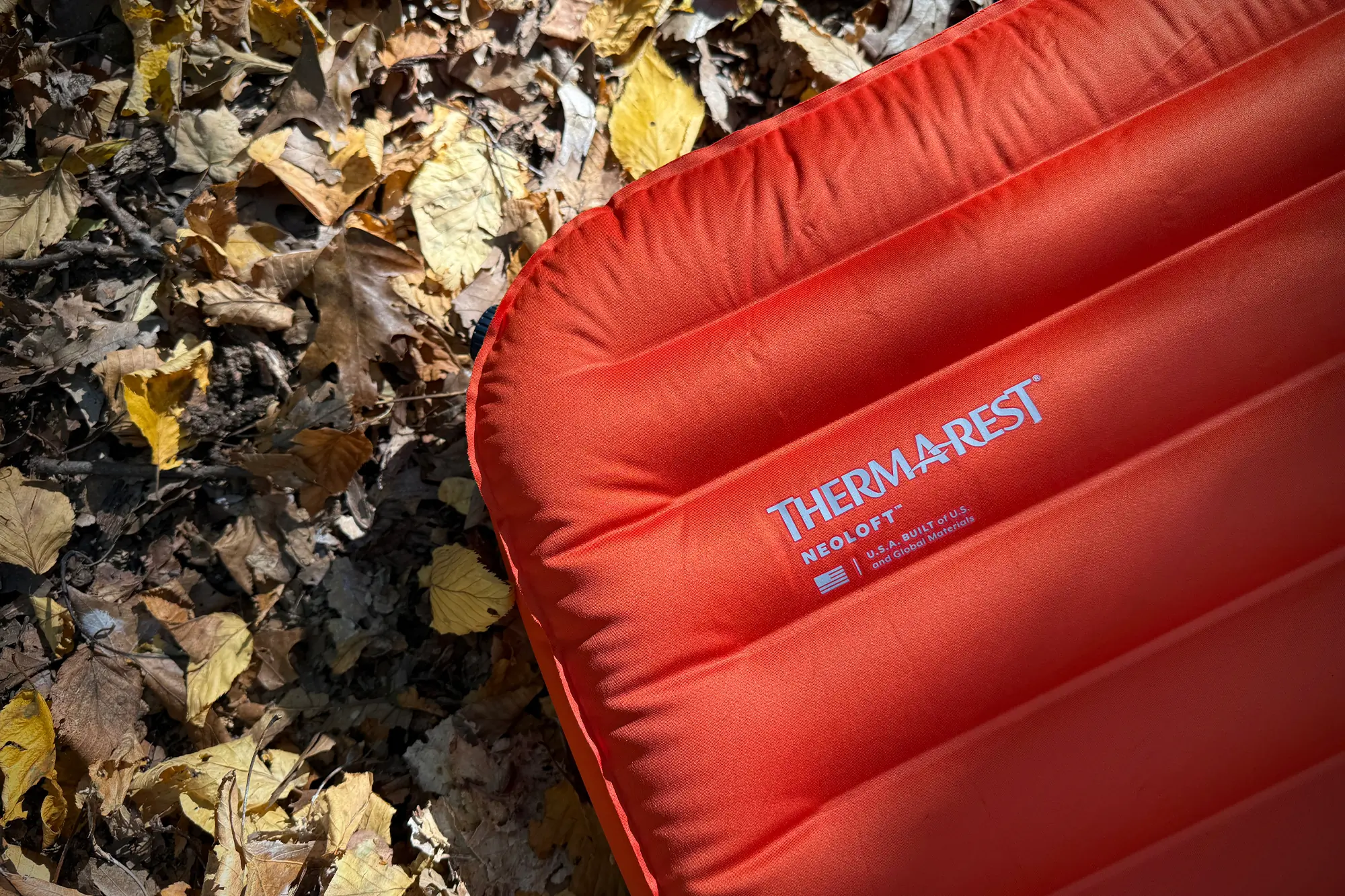 therm-a-rest neoloft sleeping pad on forest floor
