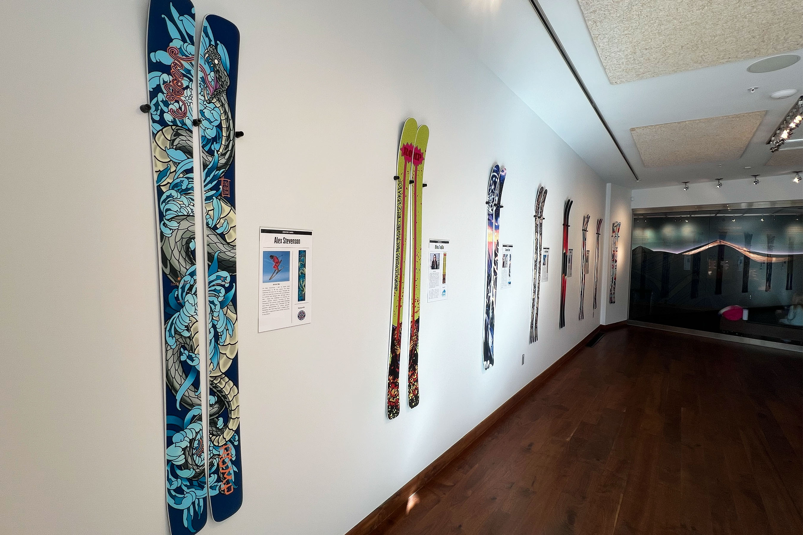 Alex Stevenson tattoo telemark ski topsheet artwork