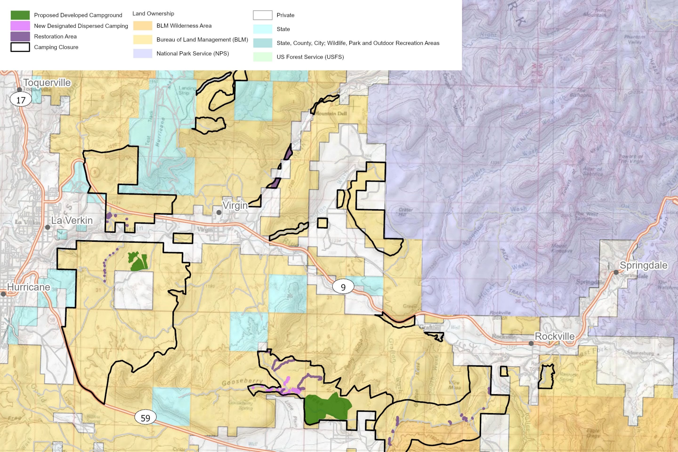 map of federal land in Utah