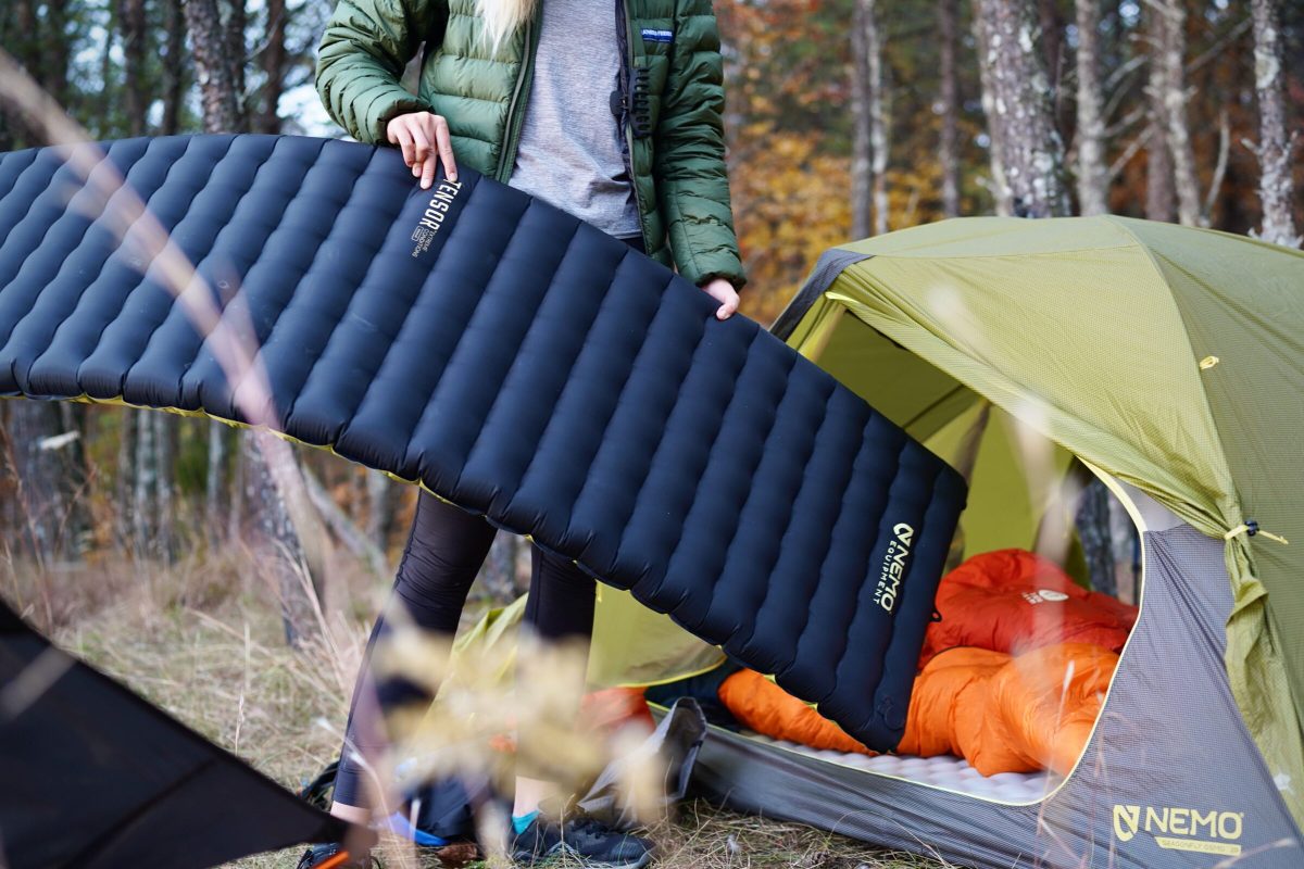 A gearjunkie tester puts the NEMO Tensor Extreme Conditions into a backpacking tent.
