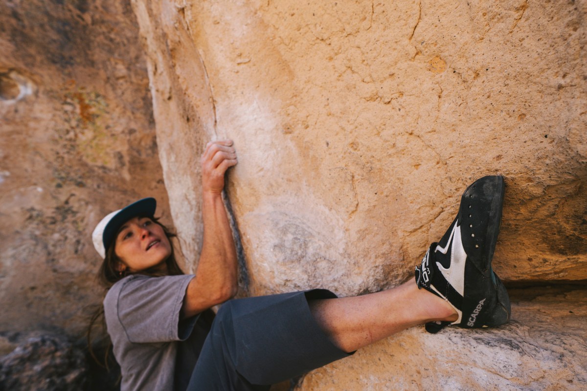 Scarpa Drago LV Climbing Shoes being tested