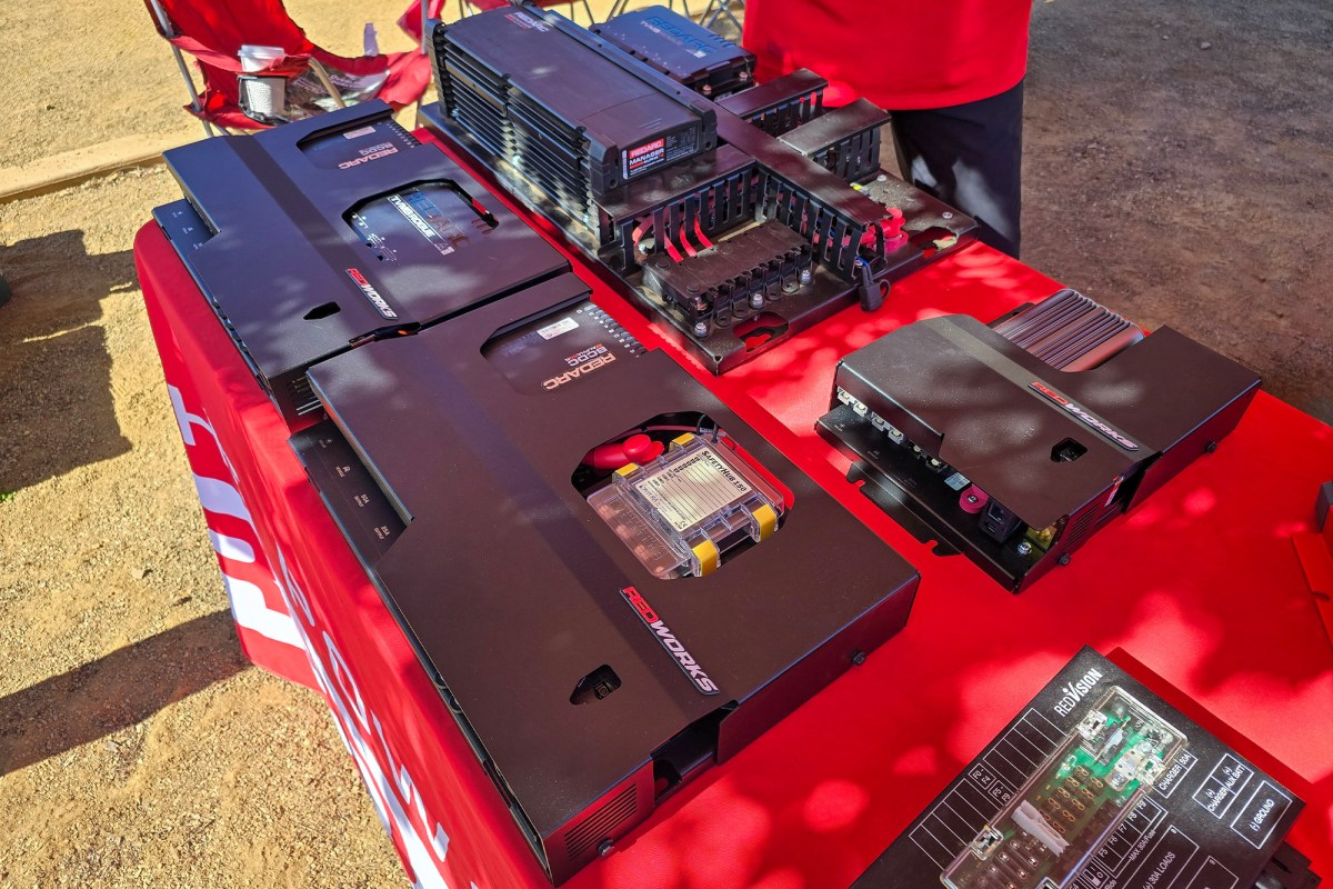 REDARC REDWorks power panels and electrical components displayed