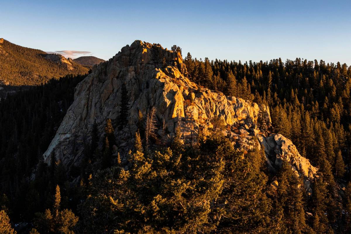 overlook of mountain with forests