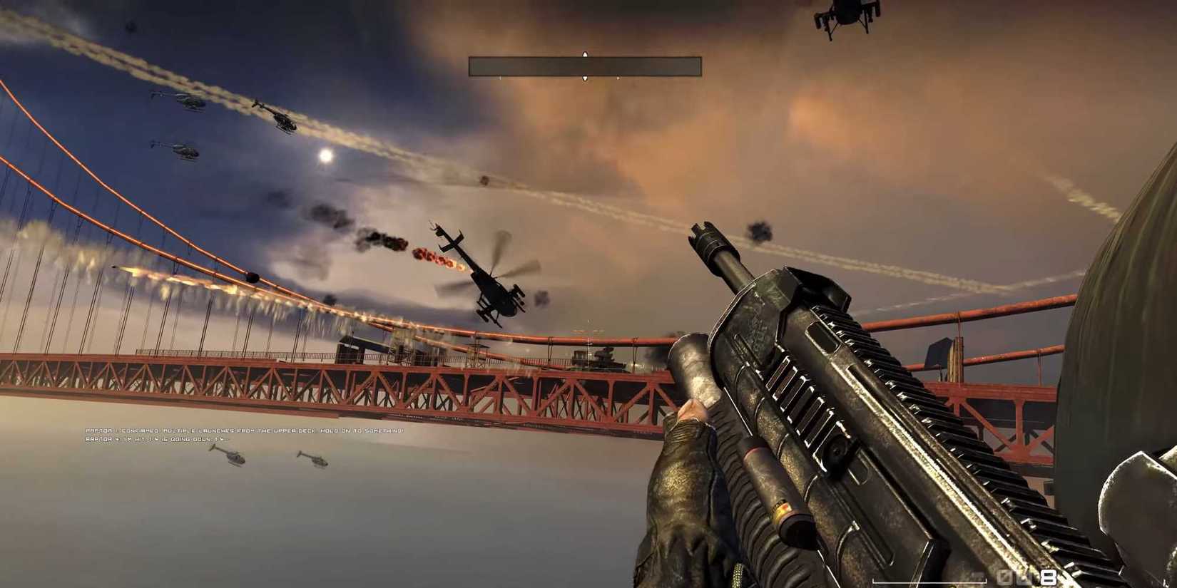 Screenshot of the Golden Gate Bridge battle in Homefront