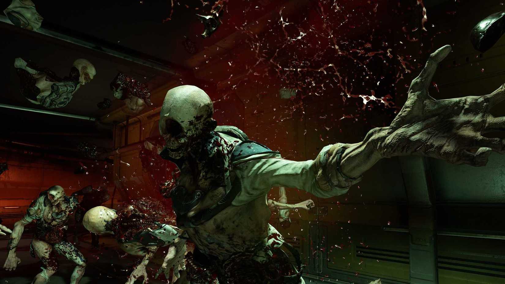 Attacking enemies in Doom (2016)