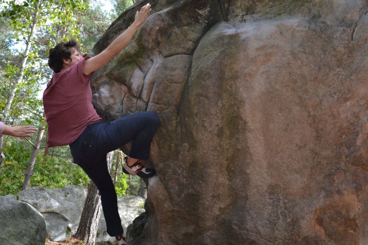person boulders