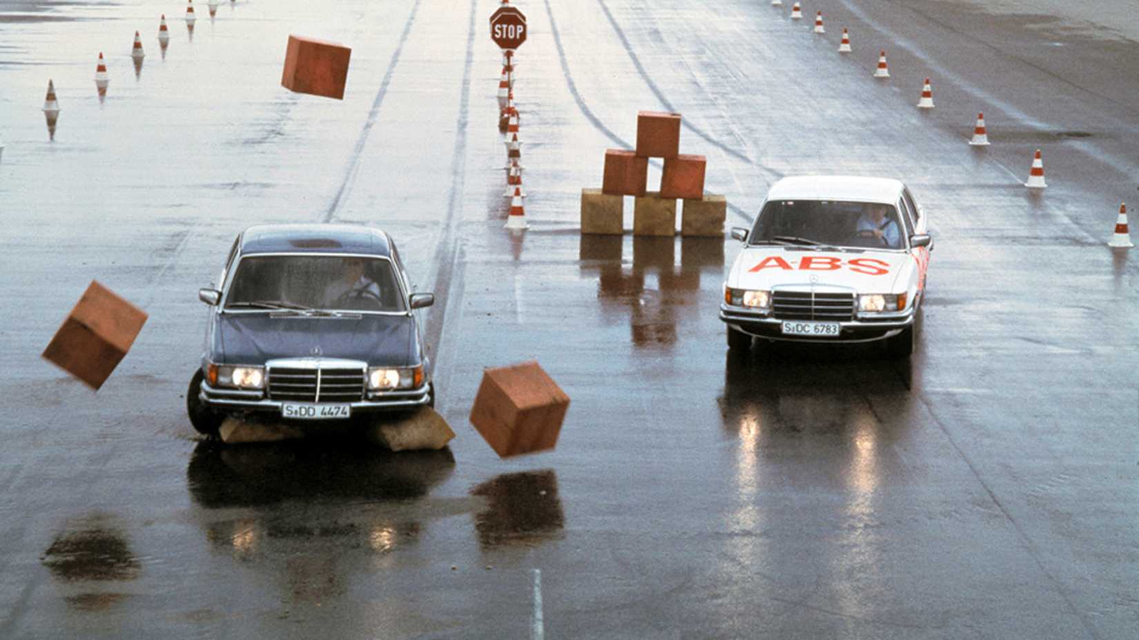 1978 Mercedes-Benz S-Class W116 ABS Brake Tests