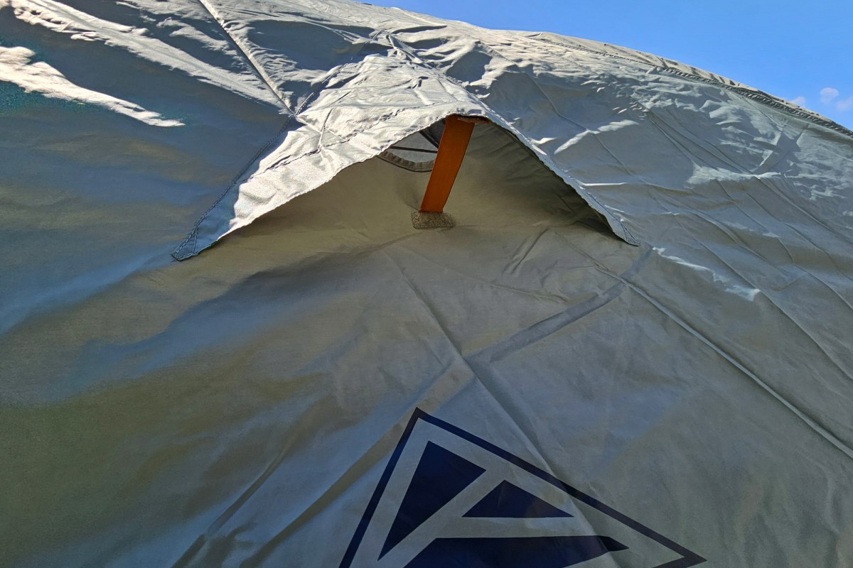Kelty Late Start tent with the rainfly vent open for airflow