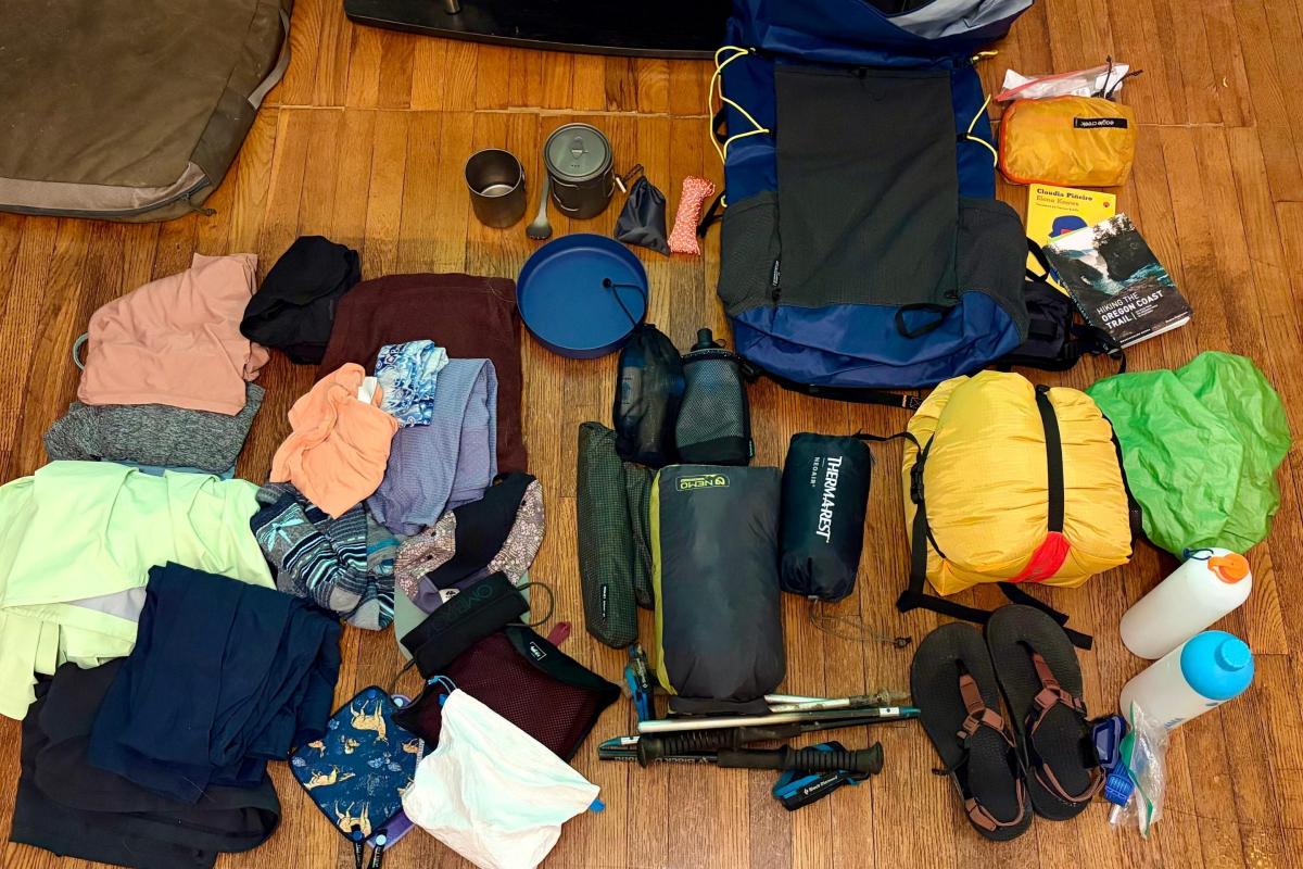 group of gear on wood floor