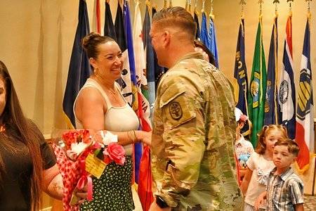 Jill Jaragoske is congratulated at graduation from Red Cross dental assistant training program at Fort Polk, La. (Army.gov).