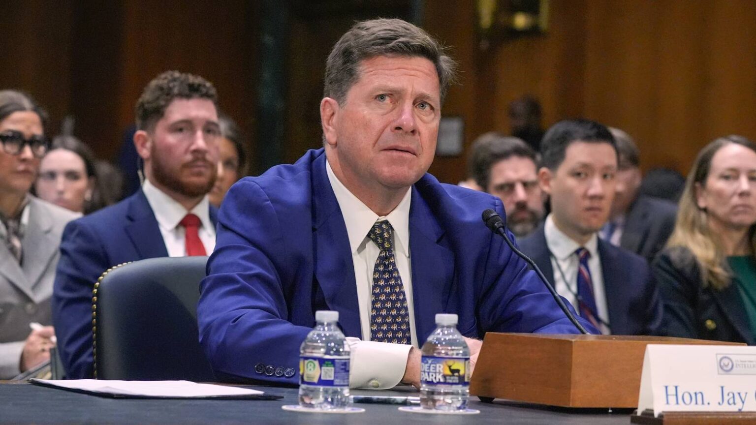 Senate Panel Advances Jay Clayton’s Nomination to Lead US Intelligence Agencies