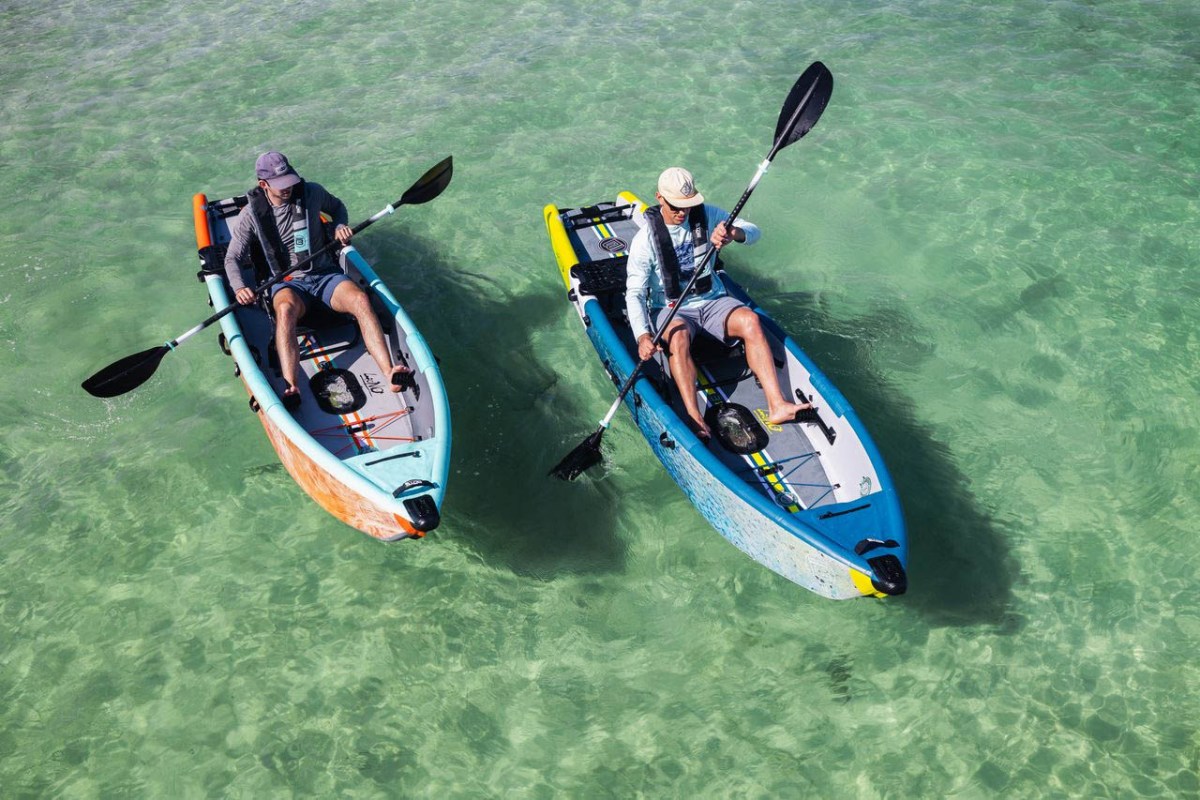 Bote Lono inflatable kayaks on water
