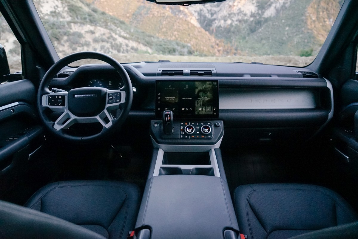 The dashboard of the 2026 Land Rover Defender 110