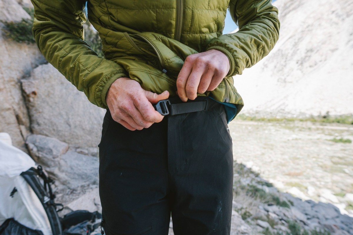Adjustable waist belt on The North Face Off Width Pants