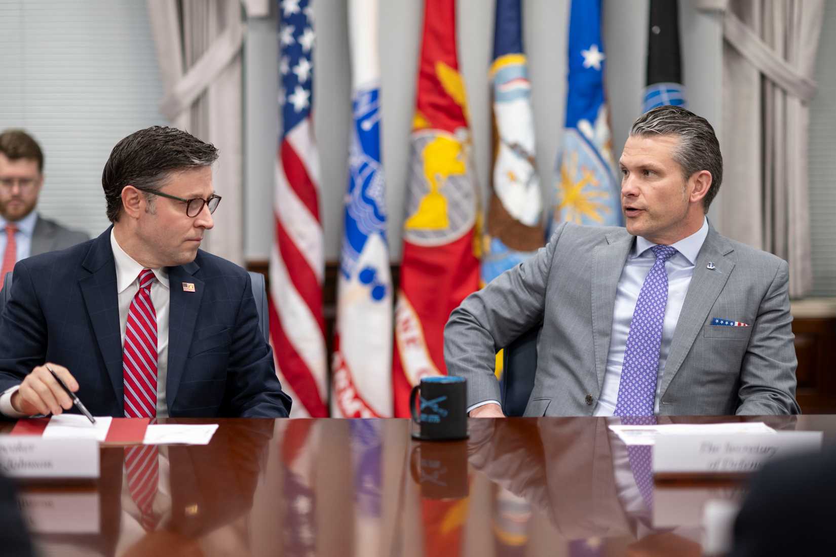 8951727Secretary of Defense Pete Hegseth hosts Speaker of the House Rep. Mike Johnson and members of Congress