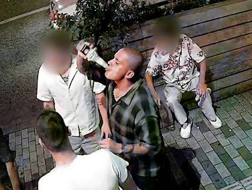 Japanese news outlets have published pictures of Marine Lance Cpl. Devin J. Ballard, allegedly showing him drinking. (Provided by Daichi Minei).