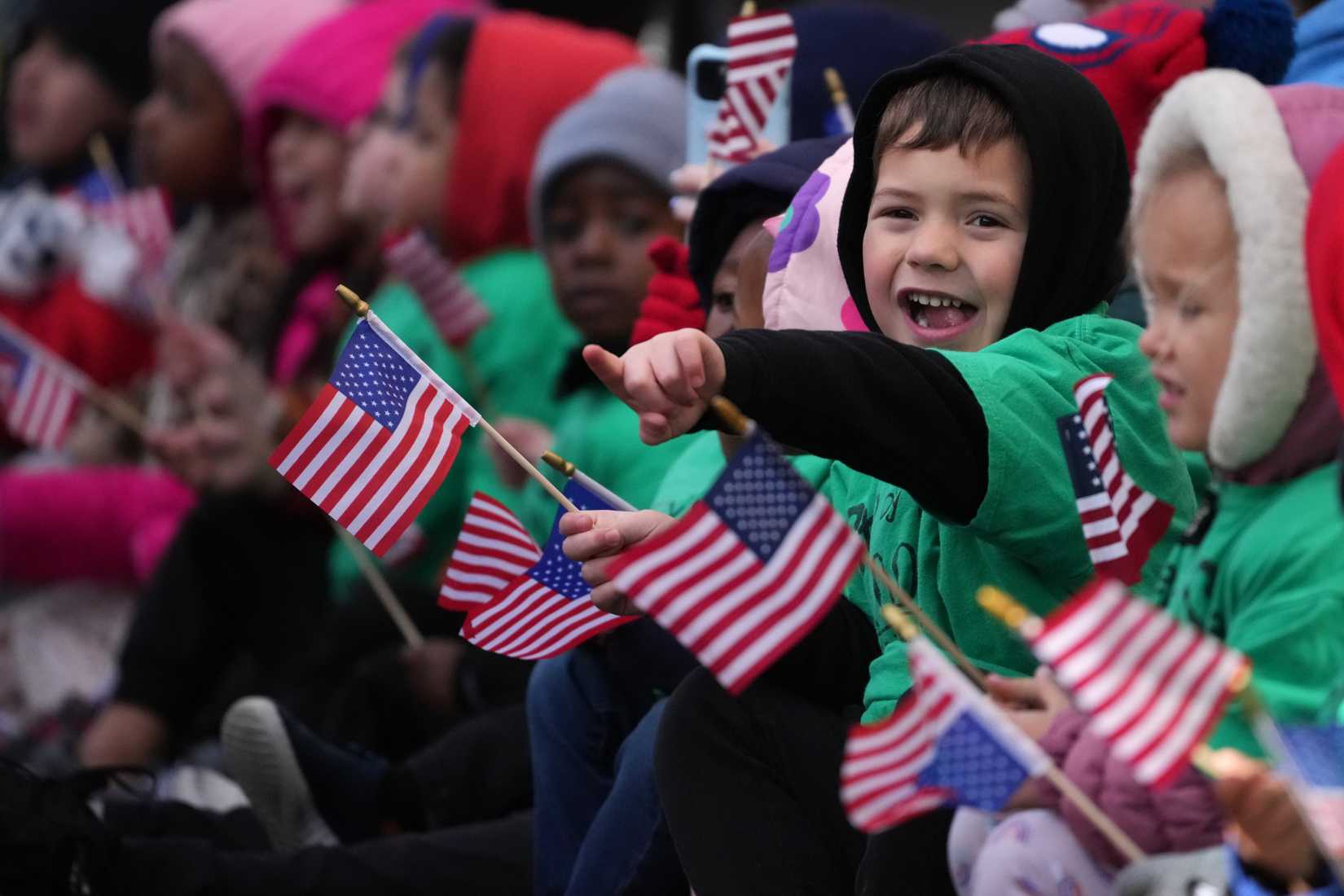 Kids at Pennsylvania Veterans Day parade
