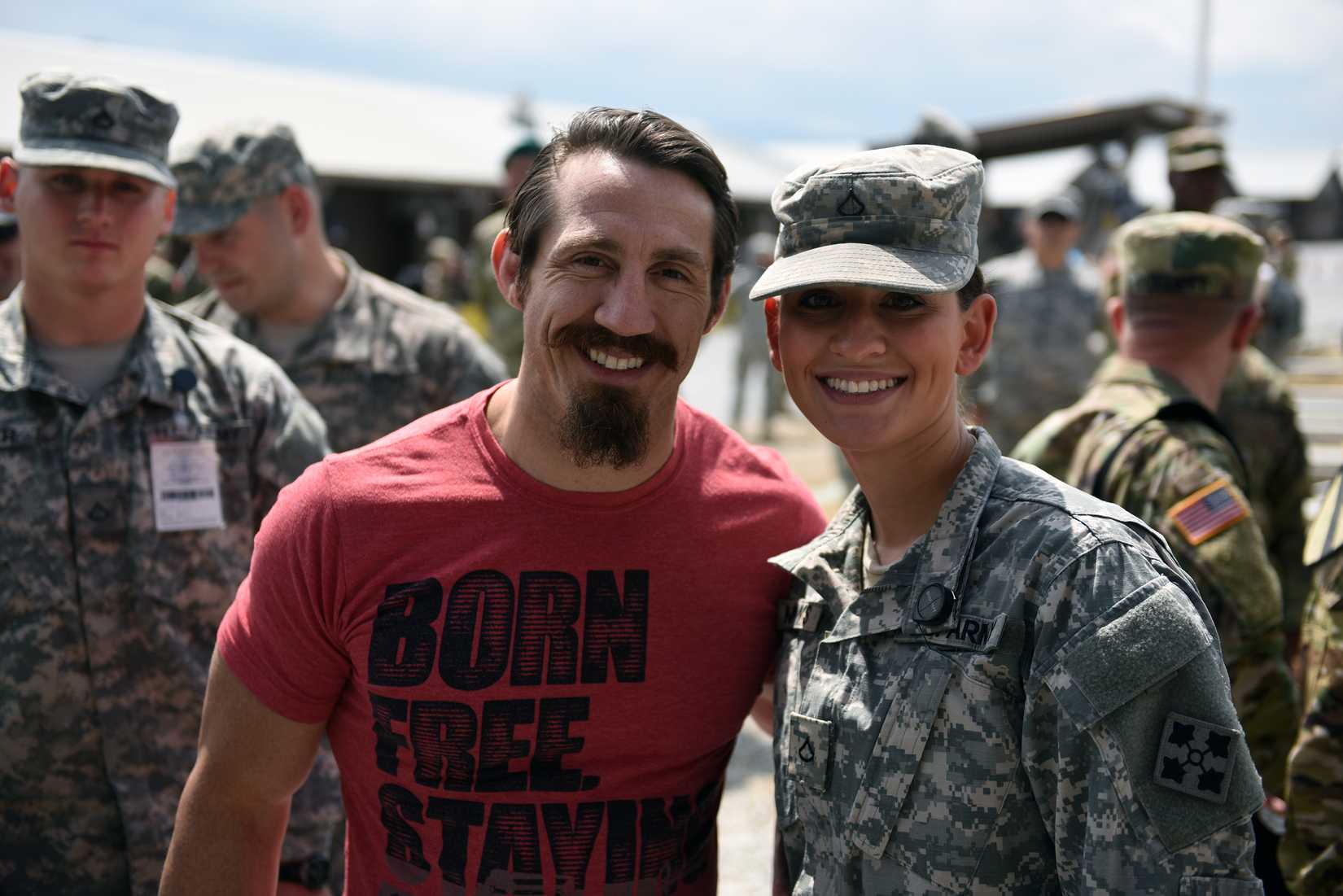 UFC_fighter_Tim_Kennedy_with_a_soldier_at_Camp_Bondsteel_2016
